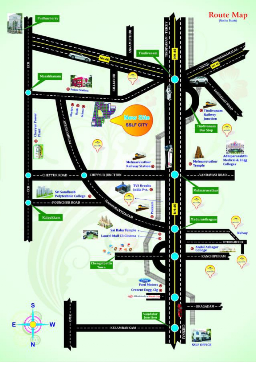 SSLF Vijayalakshmi Garden Road Map
